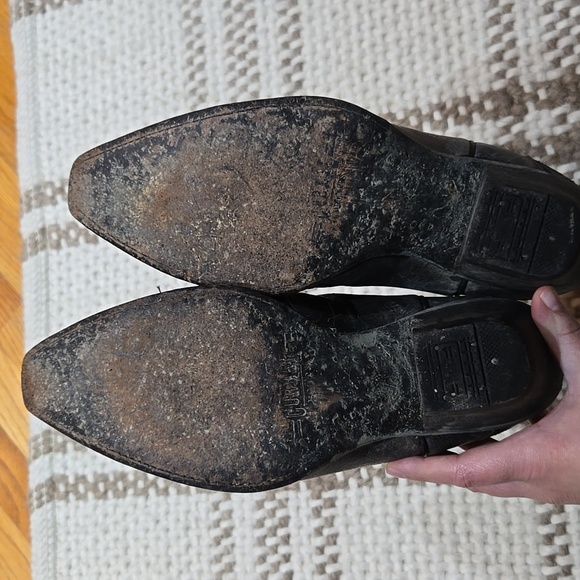 Corral Women's Sequin Eagle Black & Gray Snip Toe Cowboy Western Boots Size 8 - Picture 5 of 6